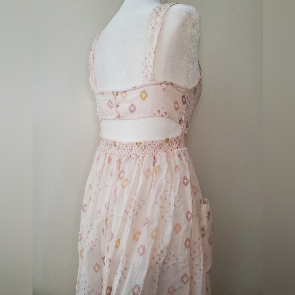 Free People Batiste Pocketful of Wildflowers Ivory Combo Midi Dress - Picture 10 of 16